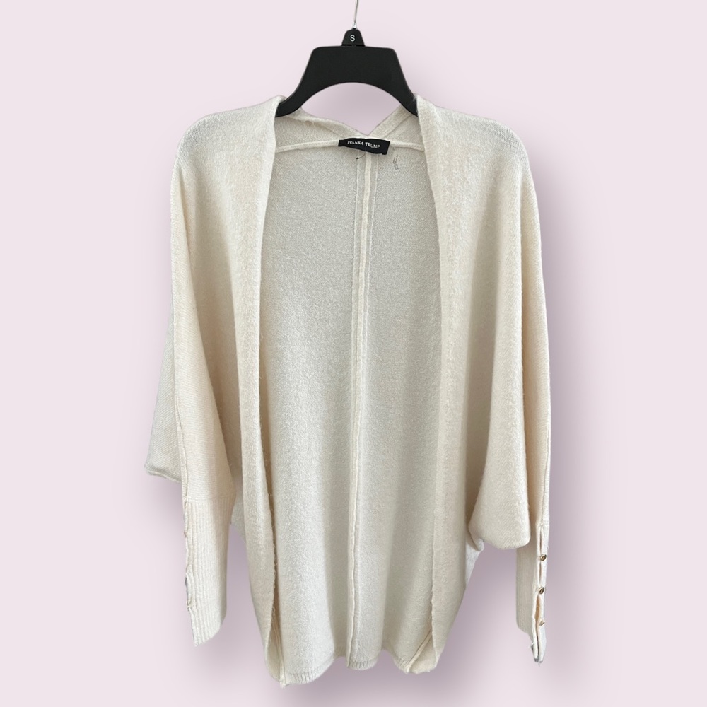 Ivanka Trump Off-White Open Cardigan size small‎